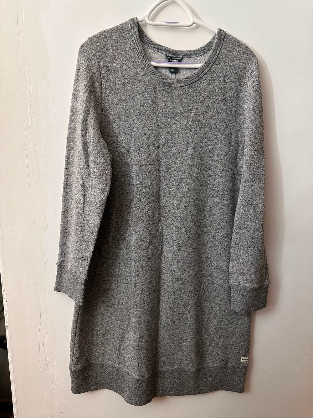 Roots Gray Crewneck Sweater Dress